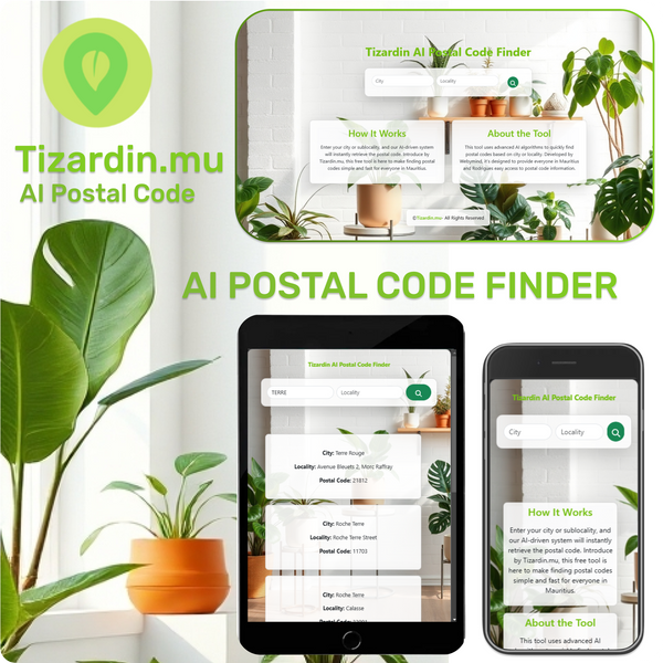 AI Postal Code Finder - Mauritius - Postal Code - Tizardin.mu – tizardin.mu