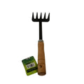 Garden fork with wooden handle and metal prongs on a white background brand tizardin.mu