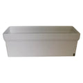 Rectangular white planter box on a white background brand tizardin.mu Mauritius