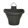 Dark gray hanging planter with a hook on a white background tizardin.mu